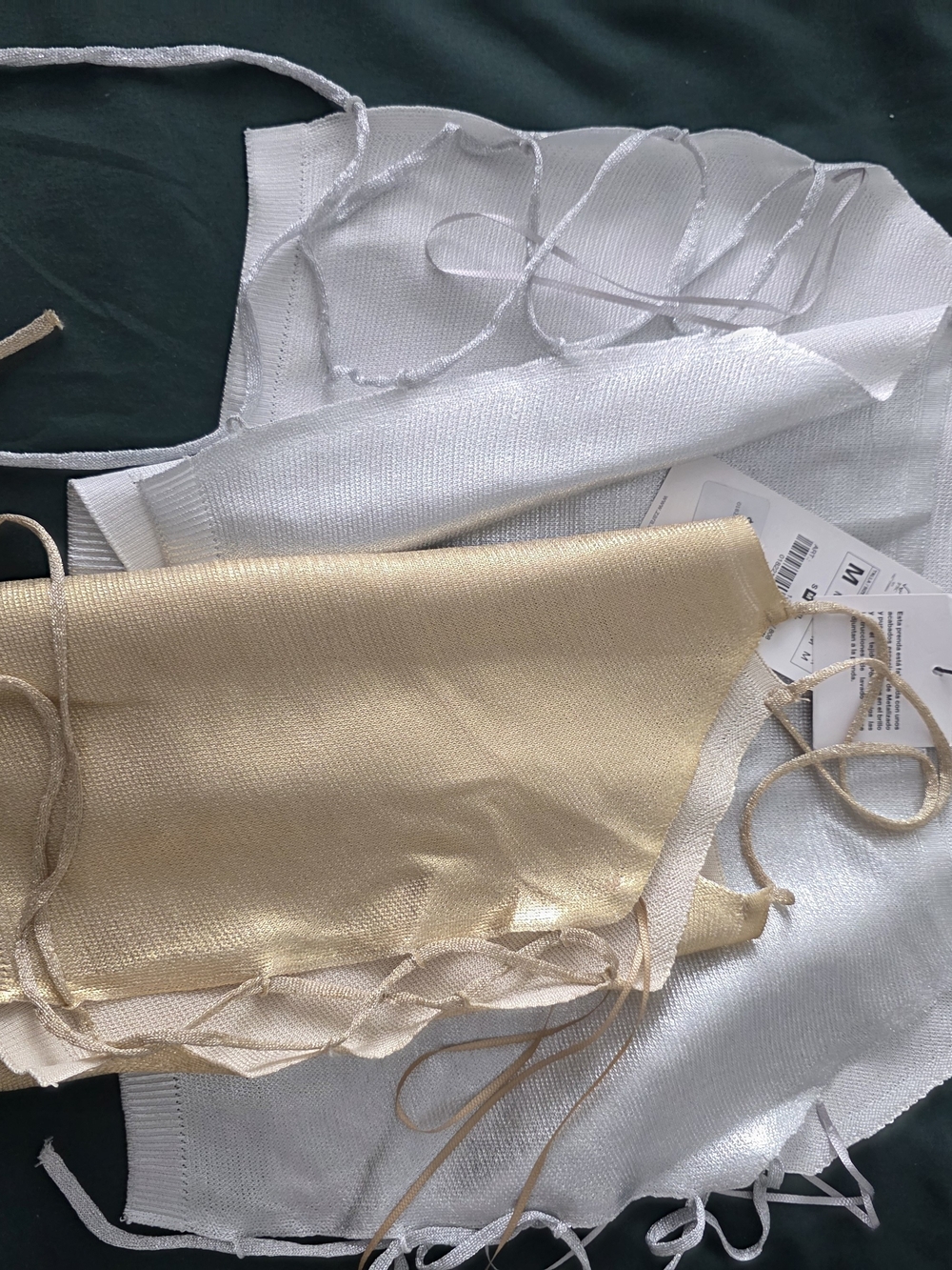 ZARA Silver Metallic Spaghetti-Strap Cami - Picture 6 of 8